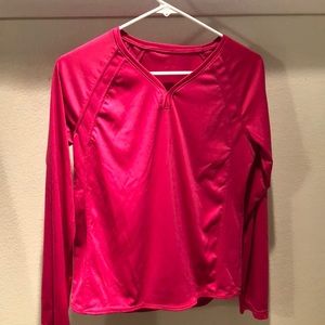 Long sleeve pink training shirt